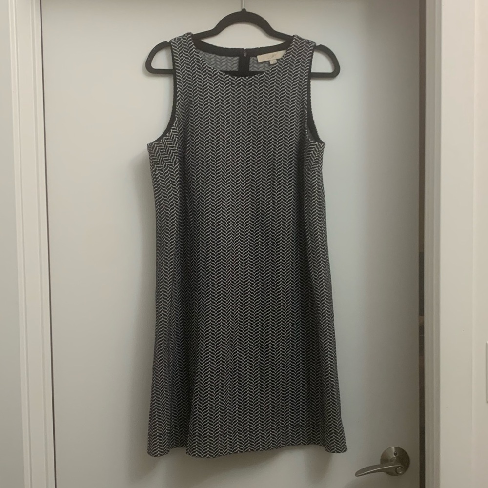 LOFT Chevron shift work dress - Large